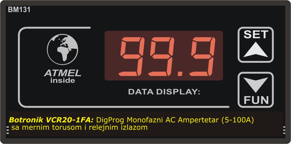 Botronik: VCR20-1FA DigProg AC Ampertenta 5-100A